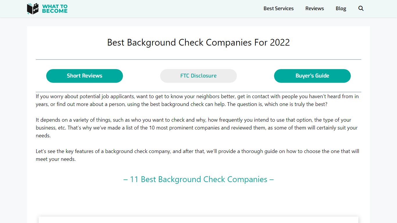 Best Background Check Companies For 2022 - What To Become